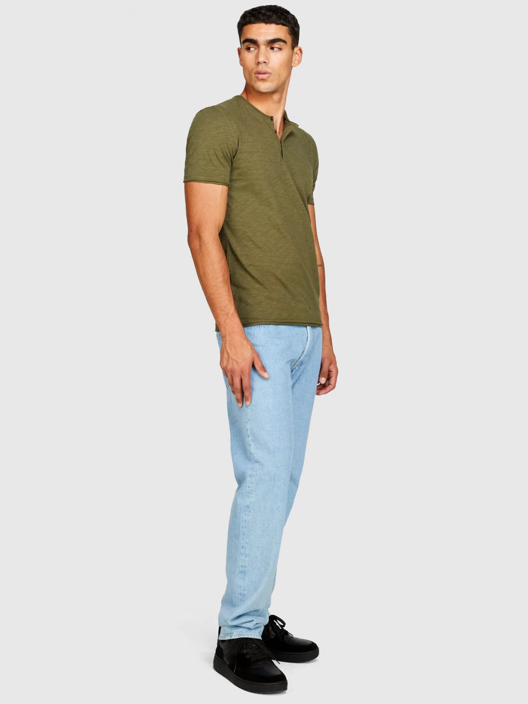 T-Shirt<Sisley T-shirt serafino Verde Militare